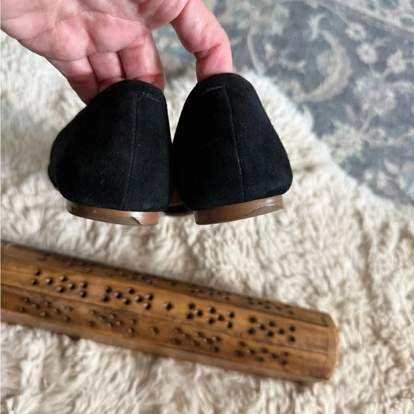 JCREW ZOE D’ORSAY suede leather flats loafers black size 7.5 - Picture 7 of 10